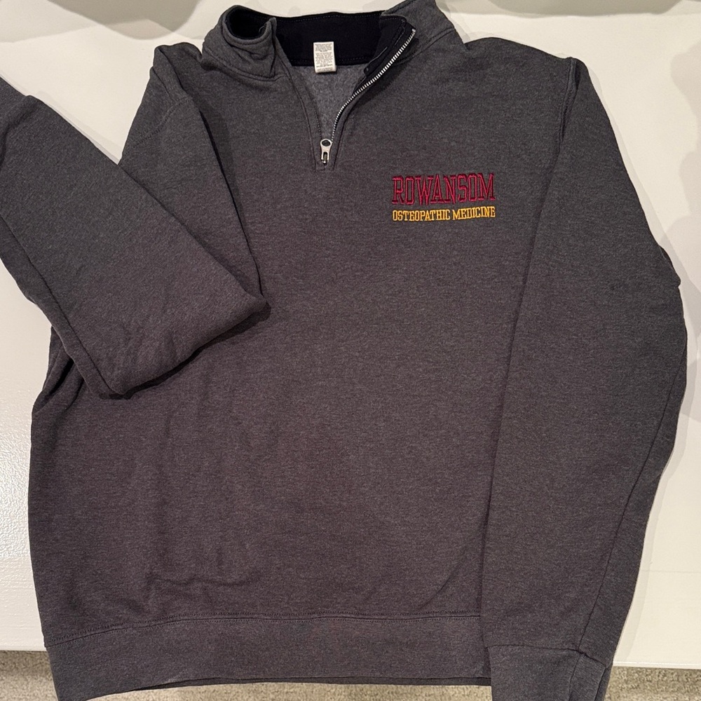 Gray Quarter-Zip Sweater - image 1